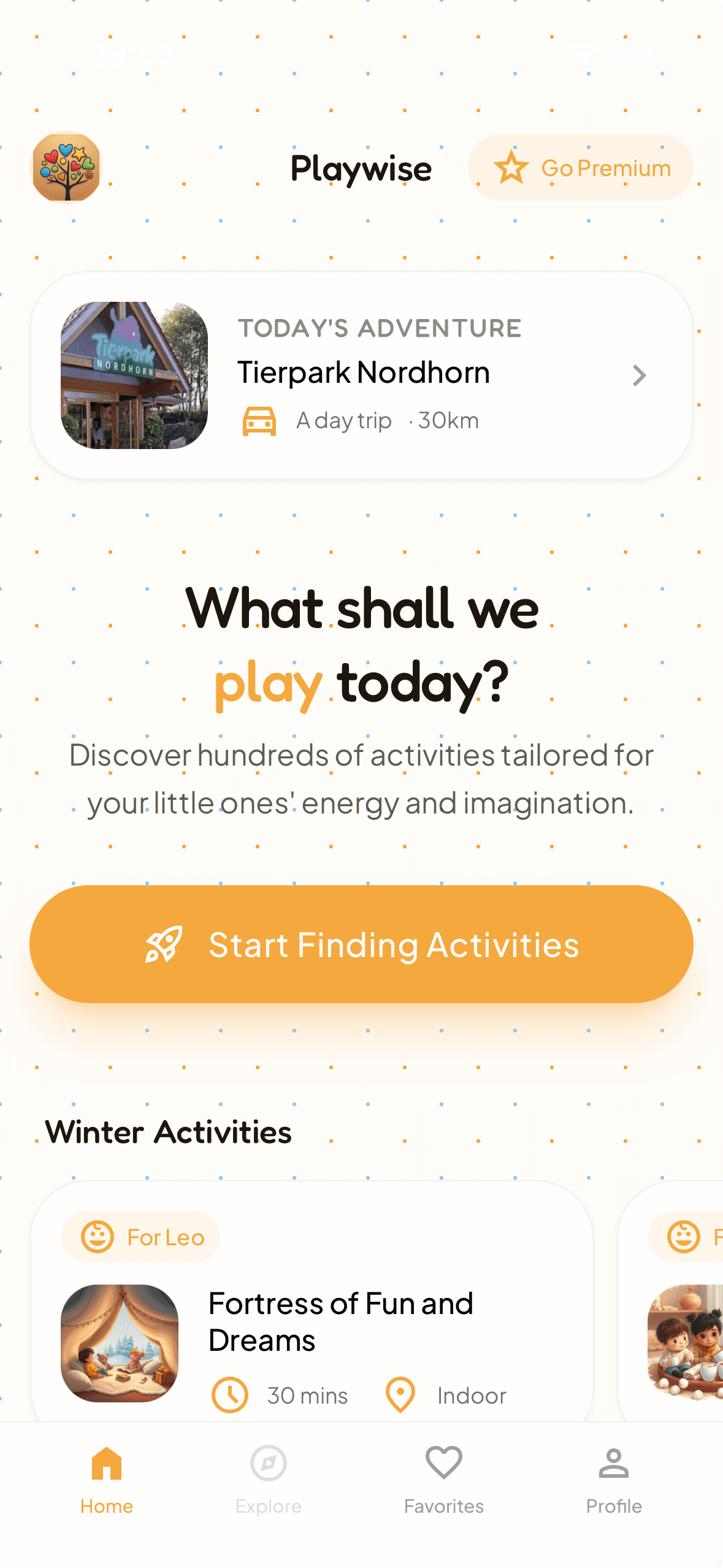 Parent and children happily doing a craft activity together, discovered through the Playwise app